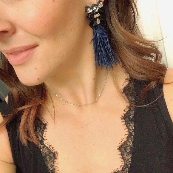 Stella & Dot French Twist Feather Earrings - Picture 5 of 7